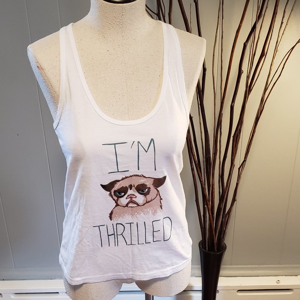 grumpy cat racerback tank